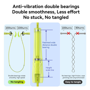Safe <strong>Antibacterial</strong> Food-Grade <strong>Silicone</strong> Handle Jump Rope for Children, Tangle-Free Segmented Design for Easy Use - Product Image 2