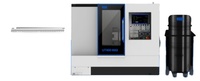 Tour CNC vertical Utec UT400 Max pour la fabrication de joints avec fraisage en axe C, chargeur de barres, affûtage d'outils, étalonnage