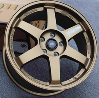 Jantes en alliage JUWA 15x7J 4x100 5x112 pour voiture de tourisme 16 17 18 19 pouces 5x108 5x120 Hyper Black Aluminium Style TE37