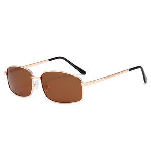 Lunettes de soleil polarisées pour hommes, monture en métal noire, verres TAC UV400, style carré, pour la conduite, la pêche et les activités de plein air - Product Image 3