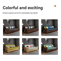 Multifunktion ales, hochwertiges, importiertes Massivholz-Klapp-Sit-Sleep Einfaches Push-Pull-Wohnzimmer-Aufbewahrung sofa