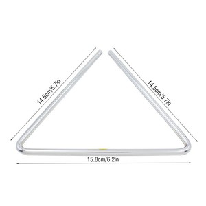 Niños Música Iluminación Instrumento <span class=keywords><strong>de</strong></span> percusión musical Triángulo <span class=keywords><strong>de</strong></span> acero con Striker 6 pulgadas - Product Image 2