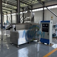 Ligne de production automatique d'extrudeuse de fabrication d'aliments bouffants de type sec à double vis pour le riz et le maïs