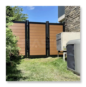 Telaio moderno in alluminio per esterni in legno composito di plastica porta recinzione facile montaggio pannelli di recinzione compositi - Product Image 4