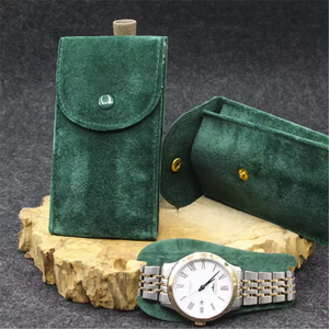 Custom Logo Premium Suede Watch Pouch Dustproof <b>Envelope</b> Buckle Bag Recyclable Velvet Jewelry Travel Gift Portable Fashionable - Product Image 5