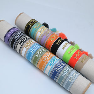 Kadınlar ve erkekler için yenilikçi ayarlanabilir bez nakış gökkuşağı Bohemian tohum boncuk dokuma bileklik - Product Image 3