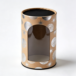 Nouvel emballage cylindrique personnalisé en carton kraft recyclé et biodégradable pour bouteille d'eau de 500 ml - Product Image 5