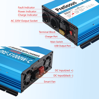 Pretiosus şarjlı Inverter 1000W 1KW saf sinüs dalga invertör DC12/24/48V için AC110/120/210/220/230/240V Converters dönüştürücüler