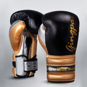 GINGPAI 10oz 16oz deri boks eldiveni el sapları yetişkinler için çocuk eğitim MMA Muay Thai tekvando delme çantası için açık - Product Image 1