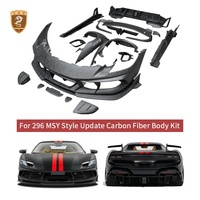 Kit carrosserie MSY Style en fibre de carbone sèche 296GTB pour Ferrari 296 GTB GTS : pare-chocs avant, ailes, jupes latérales, diffuseur arrière, spoiler