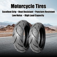 Pneu arrière de moto radial sans chambre à air 200/55-17 ZR17, haute adhérence, antidérapant, certifié DOT E-Mark, pneu de remplacement pour moto sportive
