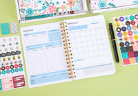 Carnet de notes à spirale quotidien personnalisé planificateur magnétique A5 sans date budget d'entraînement hebdomadaire planificateur d'épargne carnet de notes magnétique