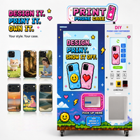 Máquina Expendedora de Fundas para Teléfonos Móviles, Máquina Expendedora de Impresión de Fundas para Teléfonos Móviles con Pantalla Doble para Cafeterías