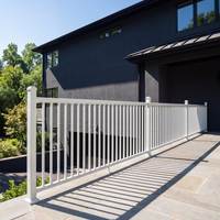Système de balustrade modulaire en aluminium noir pour balcon, véranda, patio, terrasse, escalier extérieur
