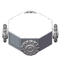 Châssis de robot à roues omnidirectionnelles Senfar SFOW500 100 kg, entraînement 4*200 W, 4 roues motrices, braquage zéro pour AGV intérieur, R&D et logistique