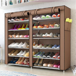 Современный минималистский 7-слойный нетканый шкаф для обуви, двухрядный утолщенный руль, домашняя мебель для гостиной - Product Image 3