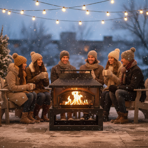 Corten Steel Smokeless Eco-Friendly Garden <strong>Fireplace</strong> Wood Burning <strong>Outdoor</strong> Fire Pit with Poker for Patio and Camping - Product Image 1