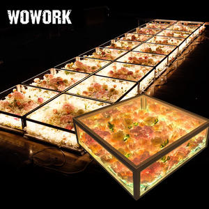 WOWORK Vente flash Panneau lumineux personnalisé en métal fer forgé pour <span class=keywords><strong>DJ</strong></span>, mariage, piste de danse LED, effet miroir infini 3D magnétique pour photomaton - Product Image 5