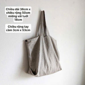 Grand sac fourre-tout en lin vintage pour femme - Sac de courses spacieux avec design personnalisable - Product Image 5