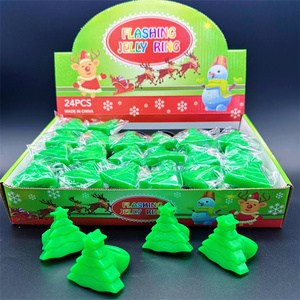 Hot Selling <b>LED</b> Finger <b>Lights</b> <b>Light</b> up Toys Snowman Snowflake Santa <b>Tree</b> Elk Ring Christmas Gift Ring Party Children's Toys - Product Image 3