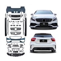 Kit de Carrocería W176 para Mercedes Benz Clase A W176 A180 A200 A250 A35 AMG, Mejora a Estilo A45 AMG, Parachoques, Faldones Laterales, Kits de Carrocería AMG