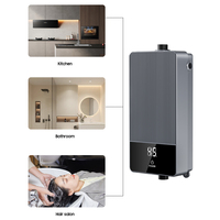 Chauffe-eau électrique sans réservoir intelligent thermostatique instantané compact pour salle de bain domestique douche chaude