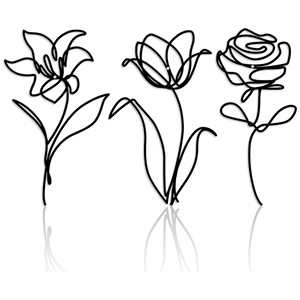 Vente chaude Simple Fer Décoration Murale Artisanat Nouveau pour <span class=keywords><strong>Amazon</strong></span> Independent Station Rose Tenture Murale <span class=keywords><strong>Bureau</strong></span> Décor & Accessoires - Product Image 2