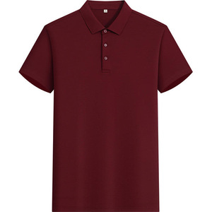 เสื้อโปโลผู้ชายแขนสั้นสีทึบสีดำโพลีเอสเตอร์ชุดทำงานสวมใส่ในสำนักงานใช้ทุกวัน - Product Image 3