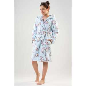 Sante Kids - Bata de dormir de forro polar para niñas, manga larga, estampada, suave y cómoda - Product Image 4