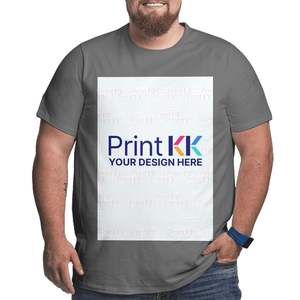 Camiseta personalizada de talla grande para hombre, ropa de calle, 100% algodón, diseño liso, impresión en contraste, técnicas de serigrafía - Product Image 6
