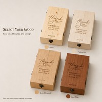 Boîte de présentation de vin en bois massif rustique avec couvercle à charnière, boîte cadeau en bois gravée personnalisée pour le marquage CNC