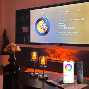 <span class=keywords><strong>Insert</strong></span> de <span class=keywords><strong>cheminée</strong></span> à vapeur intégré pour meuble TV, <span class=keywords><strong>cheminée</strong></span> décorative à flamme LED réaliste à vapeur d'eau avec grand meuble de rangement dissimulé - Product Image 2