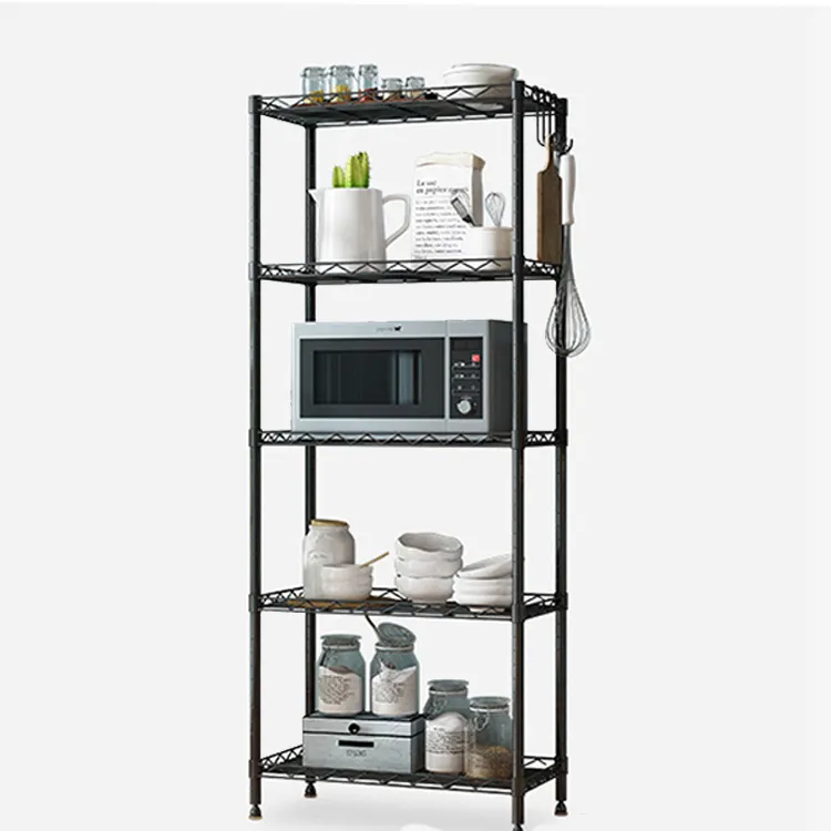 Kitchen storage holders metal microwave oven shelf stand kitchen appliances storage rack cabinet