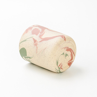 Pot à bougie en céramique de 691 ml avec un design unique en marbre rose pour la décoration de la maison, bougie parfumée de Noël