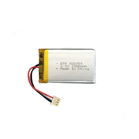 Batterie au lithium haute densité énergétique 3.7V 503759 1200mAh/1300mAh, taille personnalisée, batterie Li-ion KC/PSE/UN38.3/ROHS pour appareils intelligents