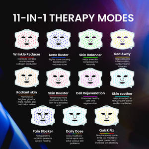 Máscara Facial de Luz Roja de <span class=keywords><strong>7</strong></span>+1 <span class=keywords><strong>Colores</strong></span> para Uso Doméstico, con Enchufe Estadounidense/Chino - Product Image 6