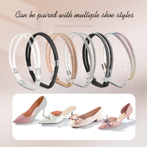 Tiras Elásticas de Strass para Sapatos com Fivela de Metal Ajustável e Antiderrapante para Mulheres, Ideais para Sandálias e Sapatos de Salto Alto - Product Image 2