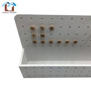 Original de los niños chica habitación decoración colgante de pared organizador de madera tablero ajustable con letras de madera - Product Image 3