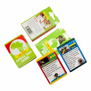 Emballage de cartes d'affirmation personnalisées pour enfants Fun Africa Fact <span class=keywords><strong>Culture</strong></span> Learning Flash Cards - Product Image 2