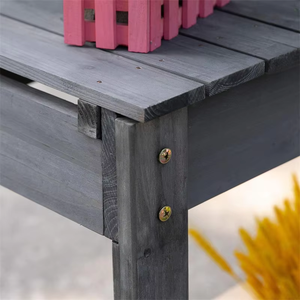 Banc de travail en bois d'extérieur avec évier, étagère de rangement et organisateur d'outils de jardin pour le jardinage et la plantation - Product Image 5