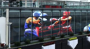 Led màn hình trong suốt IP66 Dễ dàng cài đặt XQD lưới Rèm Lưới hiển thị tường kính khách sạn bên ngoài sân bay hội trường cao làm mới - Product Image 3