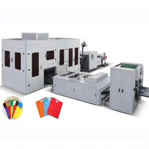 Heat Sealing Hot Cutting Double Lines Shopping Non Woven Bag Making Machine High Speed Fully Automatic