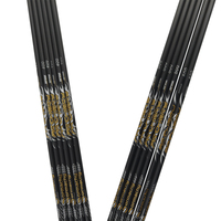 Flèches de chasse en fibre de carbone pure 40T, diamètre 0,166 pouce/4,2 mm, 25-32 pouces pour tir à l'arc composé/récurvé, chasse