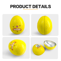 Boîte en métal JYB multifonctionnelle personnalisée en forme d'œuf de canard de dessin animé, emballage cadeau, boîte en métal pour chocolat, bonbons, nourriture, boîte en métal pour enfants