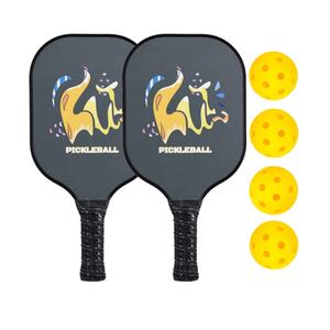 OEM <span class=keywords><strong>Pickleball</strong></span>-Schläger-Set mit 2 Polymer-Holz-Glas-Schlägern, 4 <span class=keywords><strong>Pickleball</strong></span>-Bällen, Schlägerhalter und Übungsset mit <span class=keywords><strong>Dura</strong></span> Fast 40-Loch-Ball - Product Image 5
