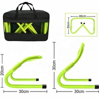 LXY-036 Pliable 6 "& 12" Réglable Vitesse Agilité Haies Football Entraînement Lot de 5 avec Sac de Transport pour Athlétisme