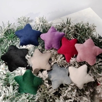 Samtsterne zum Aufhängen als Weihnachtsbaumschmuck – Blanko-Weihnachtskugeln Stern Weihnachtsbaumschmuck