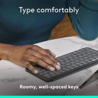 Logitech Keyboard Tablet, Keyboard Bluetooth portabel Keys-to-GO 2 dengan penutup bawaan