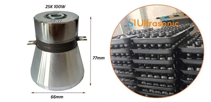 超音波クリーナー用25KHZ100Wクリーニングセラミックサウンダー超音波センサーピエゾトランスデューサー