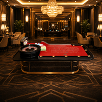 Table de Roulette Professionnelle SUCCESSOR, Table de Poker de Luxe pour Casino avec Disposition Personnalisée, Accoudoirs en Cuir et Porte-Gobelets